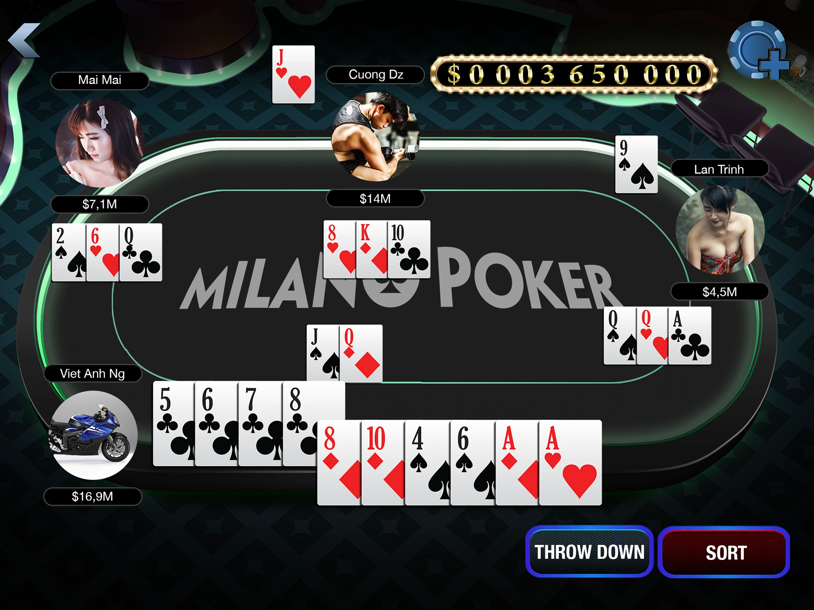 Milano Poker: Ta La & Tien Len screenshot