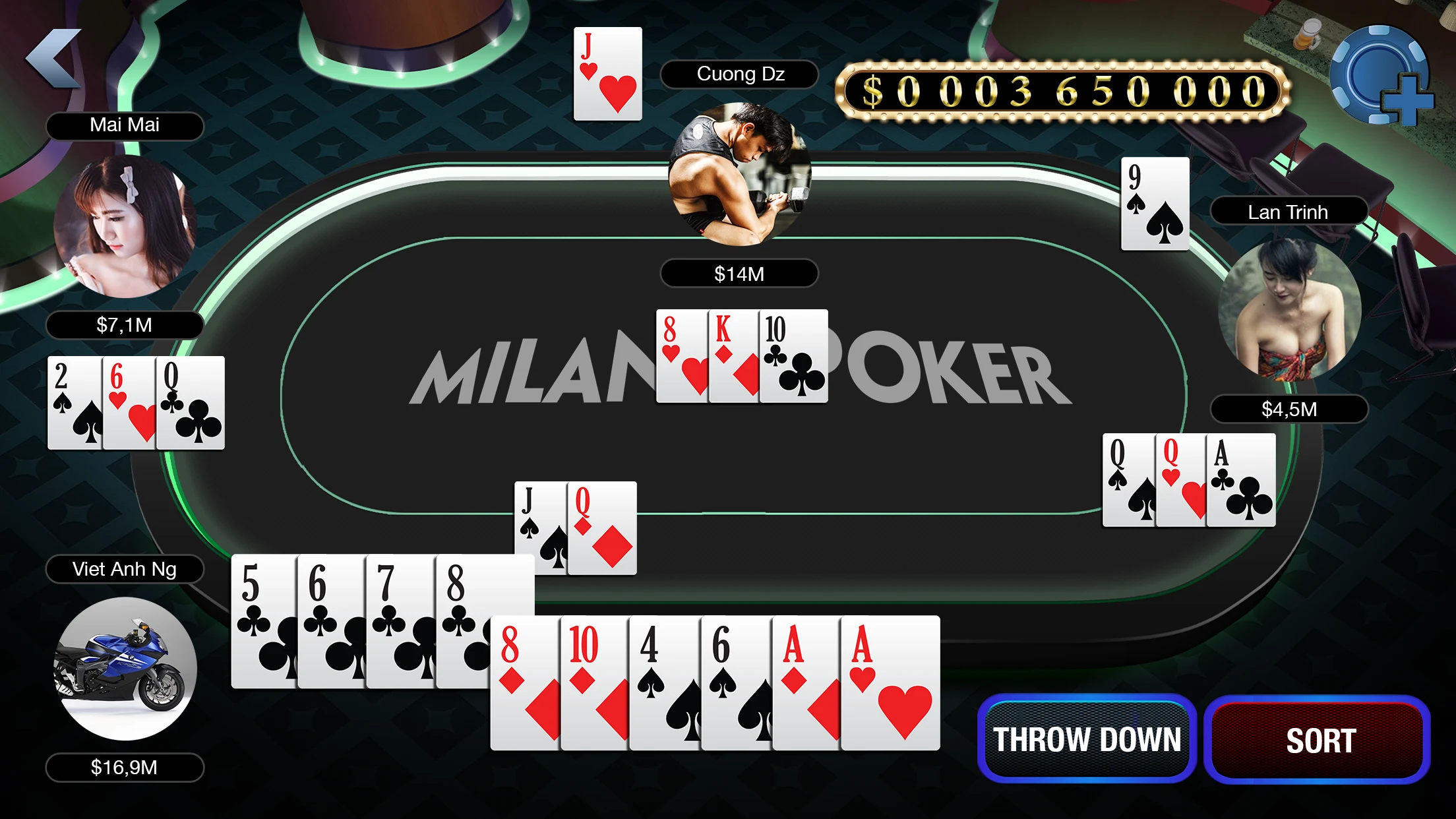 Milano Poker: Ta La & Tien Len screenshot