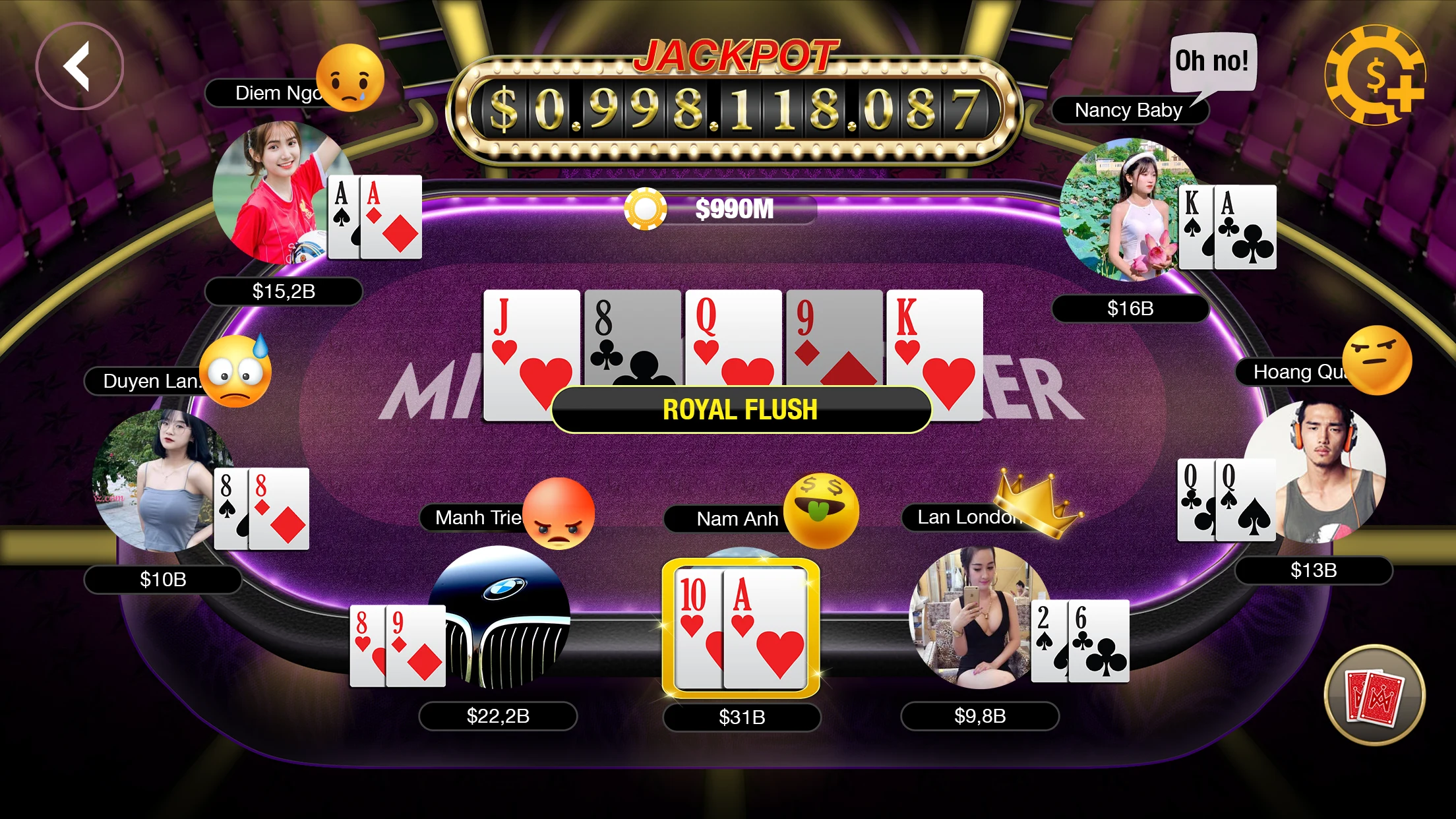 Milano Poker: Ta La & Tien Len screenshot